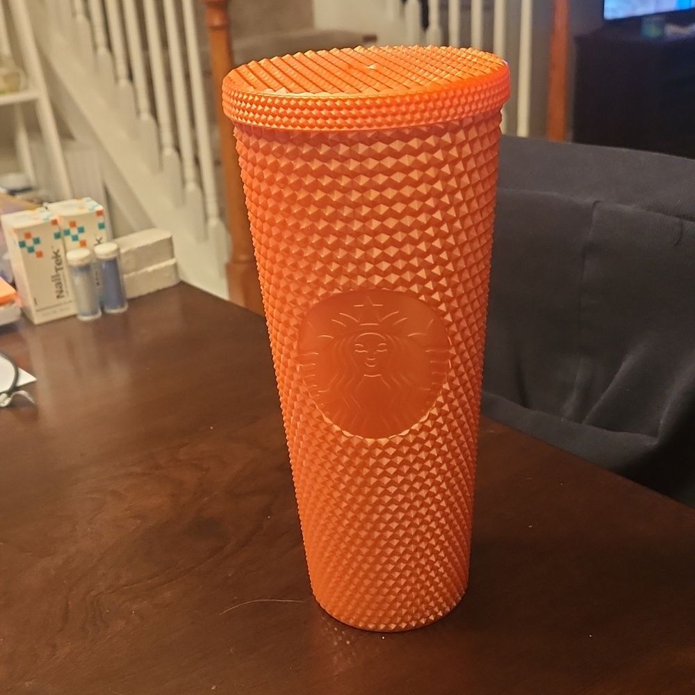 Starbucks 2022 Halloween Pumpkin Orange Studded Venti Tumbler